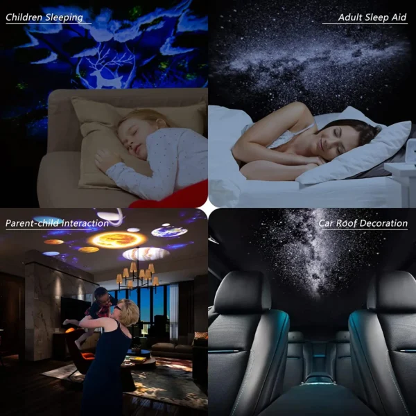 Night Light Galaxy Projector Starry Sky Projector 360° Rotate Planetarium Lamp For Kids Bedroom Valentines Day Gift Wedding Deco - Image 16