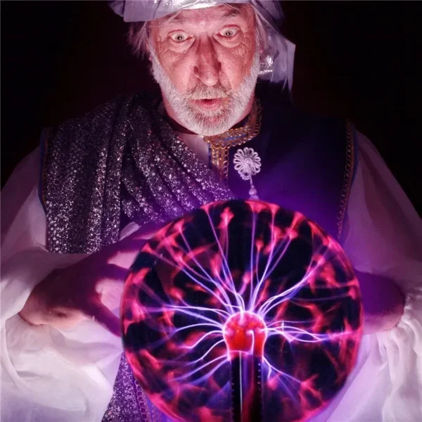 8 Inch Sound Control Magic Plasma Ball Lamp LED Night Light Atmosphere Touch Glass Plasma Light Christmas Party Decor Lighting - Image 21