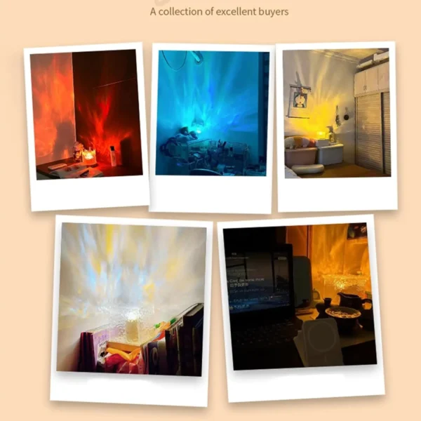 Ocean Wave Projector Light 16 Colors Midnight Aura Aurora Glow Lamp Home Office Bar Restaurant Underwater Projector Night Light - Image 5