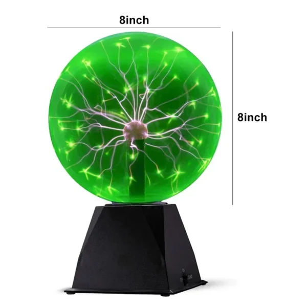 8 Inch Sound Control Magic Plasma Ball Lamp LED Night Light Atmosphere Touch Glass Plasma Light Christmas Party Decor Lighting - Image 27