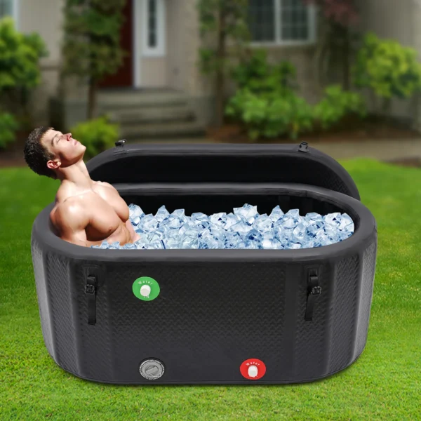 132*70cm Ice Bath Tub Cold Water Therapy Plunge Tub for Athletes Outdoor Ice Barrel Plunge Pool Inflatable Folding Bathtub - Image 7