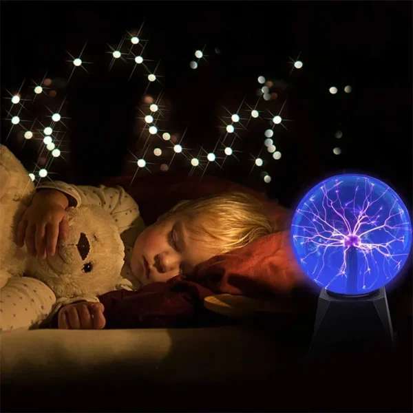 8 Inch Sound Control Magic Plasma Ball Lamp LED Night Light Atmosphere Touch Glass Plasma Light Christmas Party Decor Lighting - Image 31