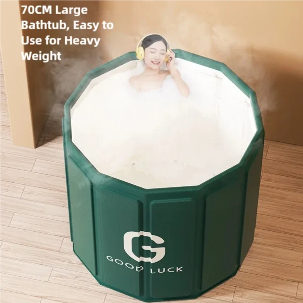 Bathing Tub for Adults, Foldable Bath Tub for Home use, Full Bbody Bath Tub, Shower Basin, Free Installation Ice bathtub - Image 2