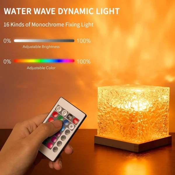Ocean Wave Projector Light 16 Colors Midnight Aura Aurora Glow Lamp Home Office Bar Restaurant Underwater Projector Night Light - Image 4