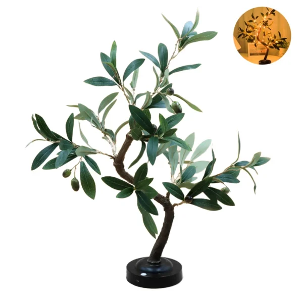 LED Tree Lights, Green Atmosphere Light, Battery Table lamps, for Indoor Living Room Bedroom Camping Summer Home Decor - Image 7