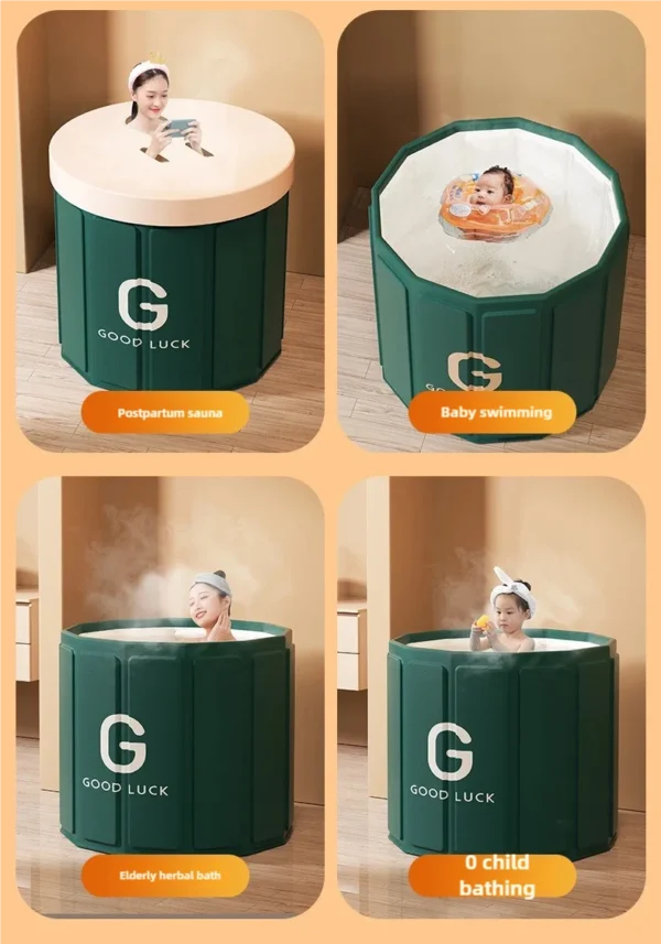 Bathing Tub for Adults, Foldable Bath Tub for Home use, Full Bbody Bath Tub, Shower Basin, Free Installation Ice bathtub - Image 18