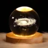 USB Night Light LED Crystal Ball 3D Moon Planet Galaxy Decor for Home Table Lamp Table Lamp Party Toys for Kids Adult Xmas Gifts - Image 7