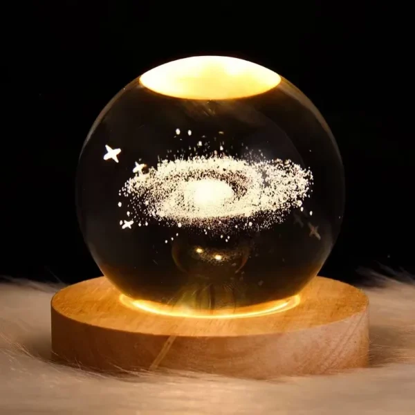 USB Night Light LED Crystal Ball 3D Moon Planet Galaxy Decor for Home Table Lamp Table Lamp Party Toys for Kids Adult Xmas Gifts - Image 7