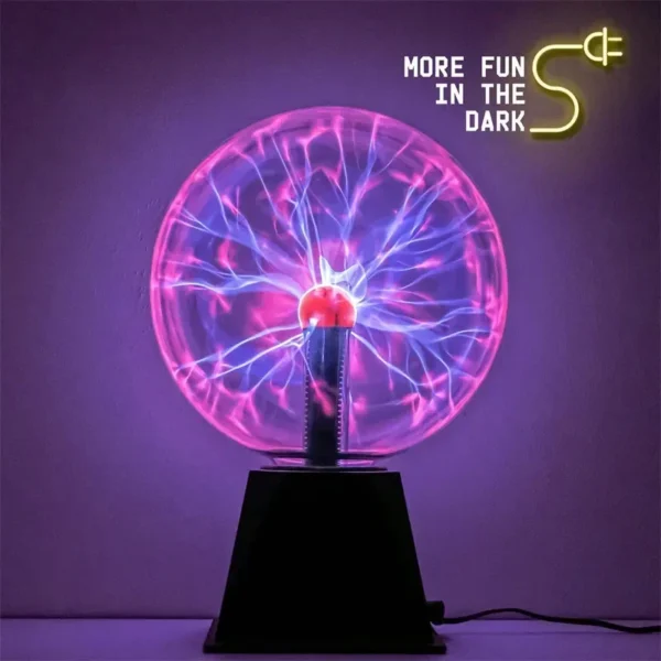 8 Inch Sound Control Magic Plasma Ball Lamp LED Night Light Atmosphere Touch Glass Plasma Light Christmas Party Decor Lighting - Image 24