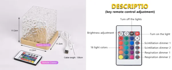 Ocean Wave Projector Light 16 Colors Midnight Aura Aurora Glow Lamp Home Office Bar Restaurant Underwater Projector Night Light - Image 18