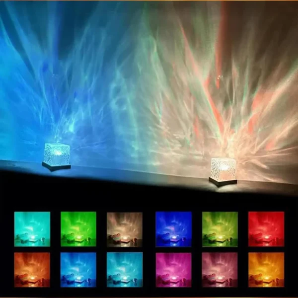 Ocean Wave Projector Light 16 Colors Midnight Aura Aurora Glow Lamp Home Office Bar Restaurant Underwater Projector Night Light - Image 2