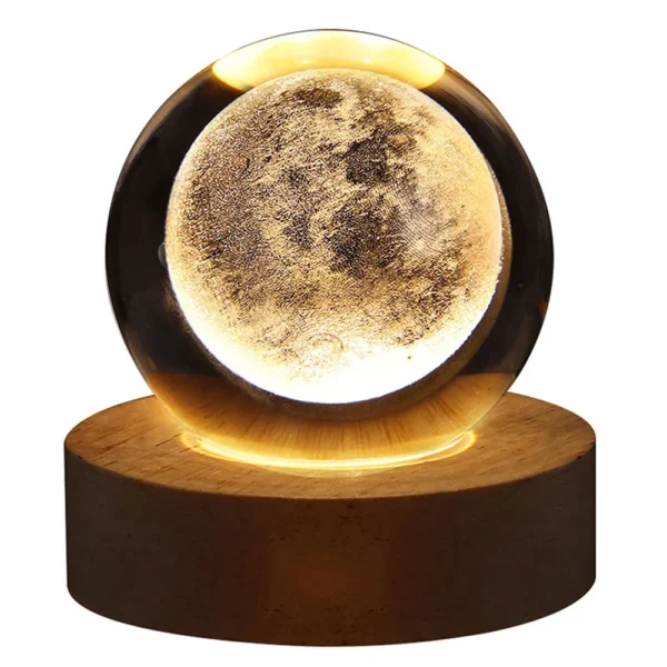 USB Night Light LED Crystal Ball 3D Moon Planet Galaxy Decor for Home Table Lamp Table Lamp Party Toys for Kids Adult Xmas Gifts - Image 15