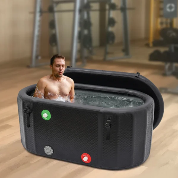 132*70cm Ice Bath Tub Cold Water Therapy Plunge Tub for Athletes Outdoor Ice Barrel Plunge Pool Inflatable Folding Bathtub - Image 8