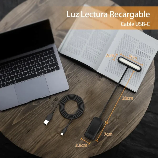 14Leds Book Light USB Rechargeable Reading Light Warm Cool White Daylight Portable Flexible Easy Clip Night Reading Lamp - Image 6