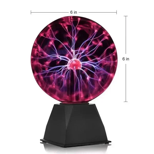8 Inch Sound Control Magic Plasma Ball Lamp LED Night Light Atmosphere Touch Glass Plasma Light Christmas Party Decor Lighting - Image 13