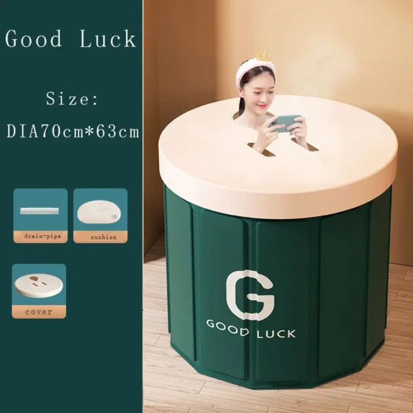 Bathing Tub for Adults, Foldable Bath Tub for Home use, Full Bbody Bath Tub, Shower Basin, Free Installation Ice bathtub - Image 7