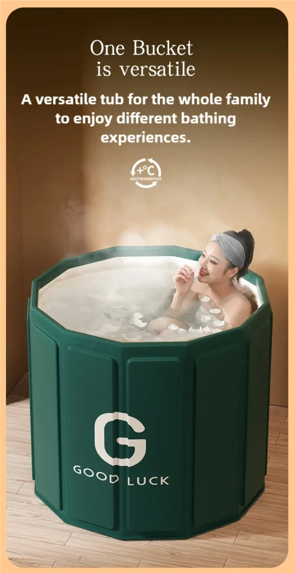 Bathing Tub for Adults, Foldable Bath Tub for Home use, Full Bbody Bath Tub, Shower Basin, Free Installation Ice bathtub - Image 17