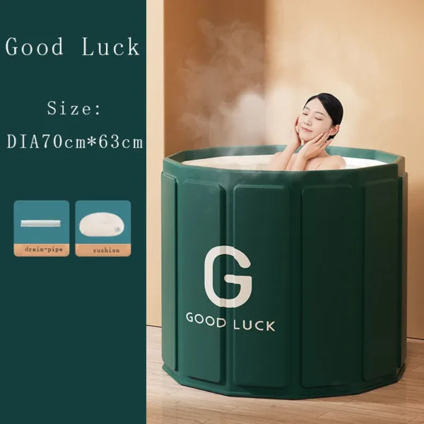 Bathing Tub for Adults, Foldable Bath Tub for Home use, Full Bbody Bath Tub, Shower Basin, Free Installation Ice bathtub - Image 8