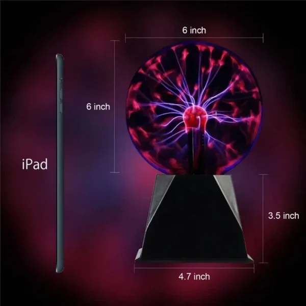 8 Inch Sound Control Magic Plasma Ball Lamp LED Night Light Atmosphere Touch Glass Plasma Light Christmas Party Decor Lighting - Image 25