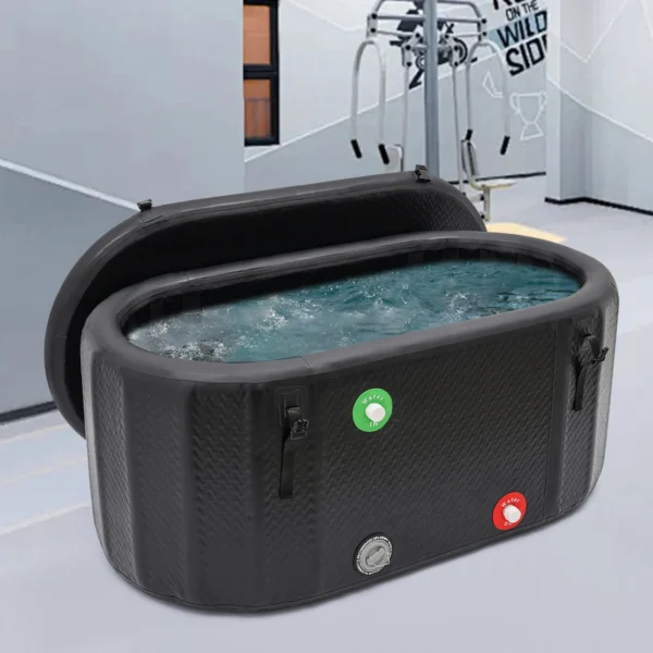 132*70cm Ice Bath Tub Cold Water Therapy Plunge Tub for Athletes Outdoor Ice Barrel Plunge Pool Inflatable Folding Bathtub - Image 3