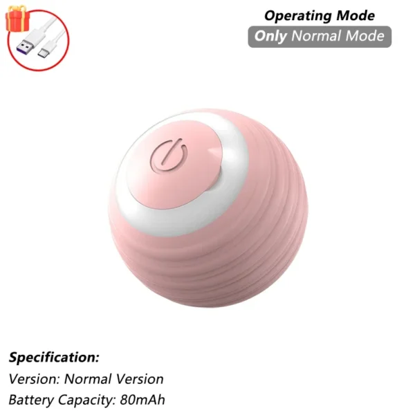 Cat Interactive Ball Toy, Automatic Rolling Ball with Tail, Rechargeable Smart Pet Interactive Toy, Intelligent Mouse for Cat - Image 17