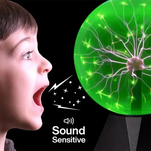 8 Inch Sound Control Magic Plasma Ball Lamp LED Night Light Atmosphere Touch Glass Plasma Light Christmas Party Decor Lighting - Image 33