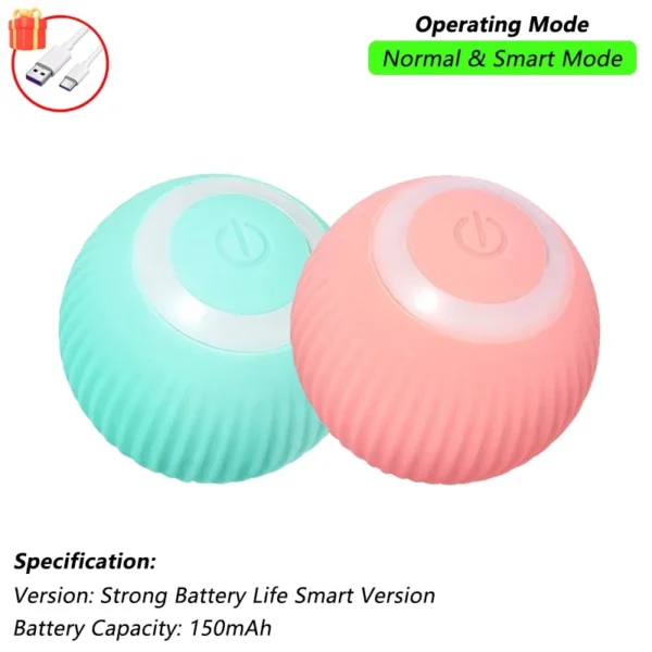 Cat Interactive Ball Toy, Automatic Rolling Ball with Tail, Rechargeable Smart Pet Interactive Toy, Intelligent Mouse for Cat - Image 23